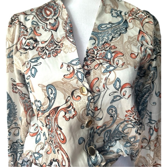Never Land design by korea Loose V-neck Chiffon Shirt Temperament Bowknot Small - Picture 3 of 7